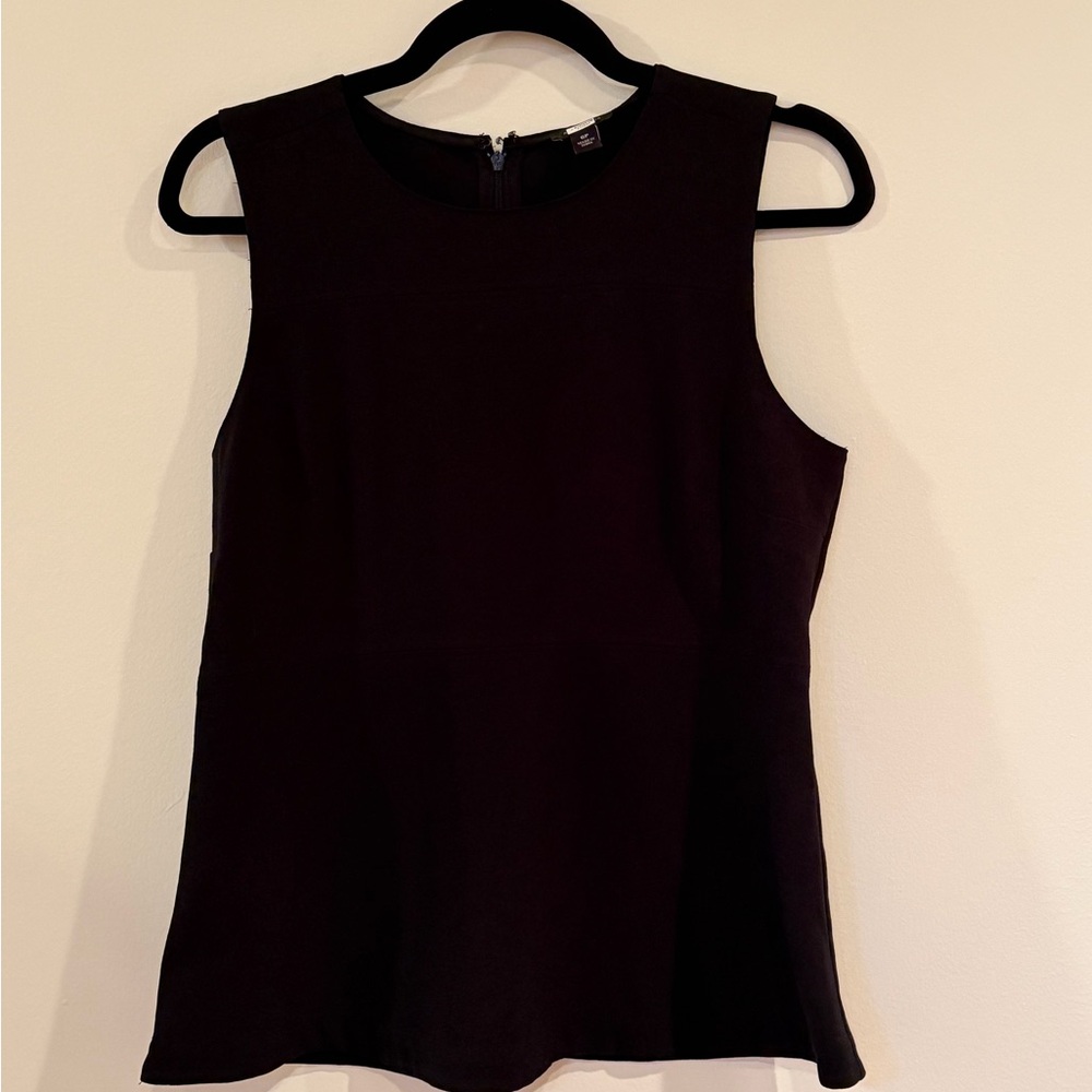 Black Sleeveless Peplum Top - Anne Taylor - Petite